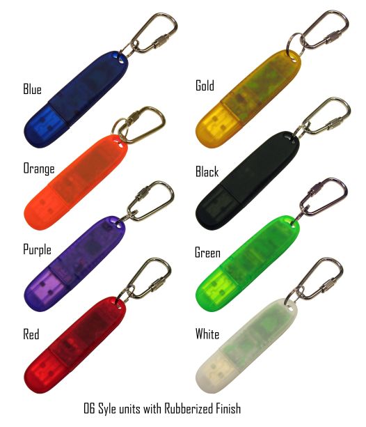 Key Chain Memory samples with a rubberzied finish