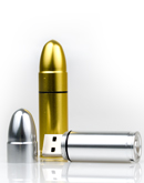 USB Keychain - New USB flash memory BULLET design